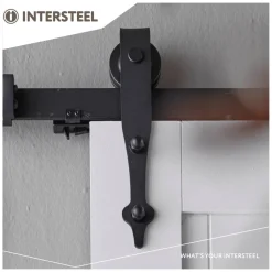 Intersteel schuifdeursysteem classic 200 cm mat zwart 100 kg