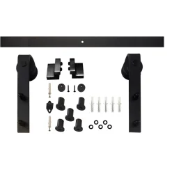 Intersteel schuifdeursysteem basic 200 cm mat zwart 100 kg