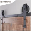 Intersteel schuifdeursysteem wheel 200 cm mat zwart 100 kg