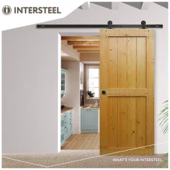 Intersteel schuifdeursysteem basic top 200 cm mat zwart 100 kg
