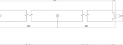Intersteel tussenrail tbv schuifdeursysteem 90 cm mat zwart