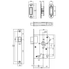 Intersteel Woningbouw Magneet Klavier Dag- en Nachtslot 55mm Voorplaat Afgerond RVS 20x174 doorn 50mm Incl. Sluitplaat/kom En 2 Sleutels