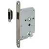 Intersteel Woningbouw Magneet Cilinder Dag- en Nachtslot 55mm Voorplaat Afgerond RVS 20x174 Doornmaat 50mm Incl. Sluitplaat/kom