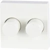 ION Centraalplaat Inbouw Knop Duo Dimmer t.b.v Gira System 55 Polarwit