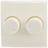 ION Centraalplaat Inbouw Knop Duo Dimmer t.b.v Berker S1 Polarwit