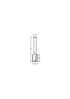 JSO-TR Groeffrees HW 15 mm, schacht 8 mm