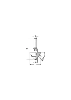 JSO-TR Lijstfrees HW Radius 4 mm, schacht 8 mm