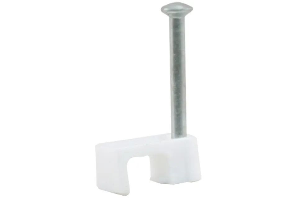 Kabelclip plat 6 mm Wit 300st