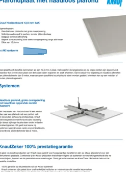 Knauf Gipsplaat Horizonboard A 4xAK 260x60cm 12,5mm