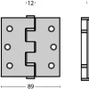 Kogellagerscharnier Recht 3,5inch 89x89x25mm Zwart Incl. Zwarte Kruiskopschroeven