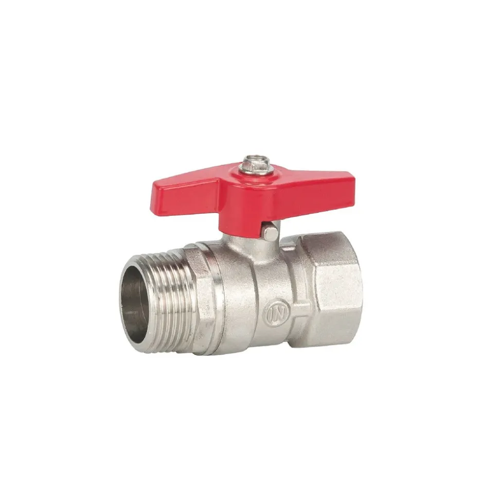 Kogelstopkraan met vlindergreep Draad 3/4"F x 3/4"M