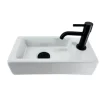 L'Aqua Fonteinset Antwerpen Keramiek Wit en Mat Zwart 36x18x9cm