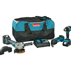 Makita Combiset DTM51Z Multitool/DDF484 Accuschroefboormachine/DGA504 Haakse Slijper/2xBL1850B/DC18RC/Toolbag 18V