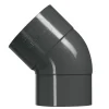 Martens Bocht verjonging PVC 80 mm antraciet 1xlijmmof  HWA 45°1 stuk