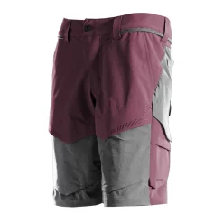 Mascot Korte Werkbroek Customized Ultimate Stretch Bordeaux/Steengrijs