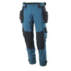 Mascot Werkbroek Advanced Ultimate Stretch Met Spijkerzakken Petrol Blauw