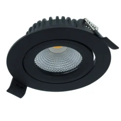 MBL Lighting Inbouwspot Luna DTW Zwart Rond 5W Dimbaar Kantelbaar IP44