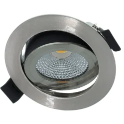 MBL Lighting Inbouwspot Luna DTW RVS Rond 5W Dimbaar Kantelbaar IP44