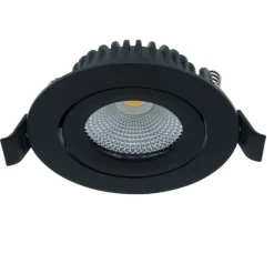 MBL Lighting Inbouwspot Luna 2700 Zwart Rond 5W Kantelbaar IP44