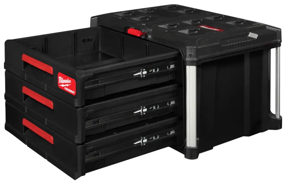Milwaukee Packout Gereedschapskoffer Met 3 Lades
