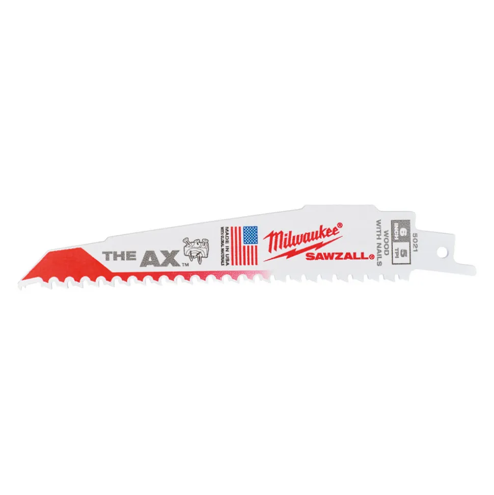 Milwaukee Reciprozaagblad Sawzall Hout AX 5-Tpi 5st