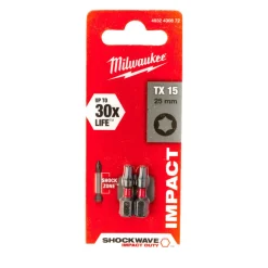 Milwaukee Shockwave Schroefbit TX15x25mm 2st