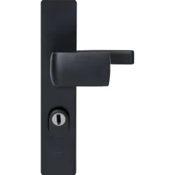 Nemef Veiligheidsbeslag Knop-Kruk SKG*** Aluminium Zwart 3415-72mm