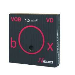 Nexans Installatiedraad Profwire VDbox Zwart 1,5mm2 100m