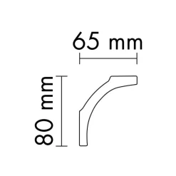 NMC Sierlijst Nomastyl B1 Polystyreen Wit 75x70x2000mm