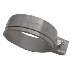 Ophangbeugel PVC Ø 80 mm zonder pen grijs t.b.v. HWA