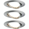 Paulmann Inbouwspot Base Coin Geborsteld RVS Rond 5W 3-Stap Dimbaar Kantelbaar 3st