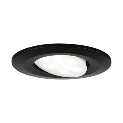 Paulmann Inbouwspot Calla Mat Zwart Rond 6W Kantelbaar IP65 3st