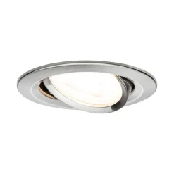 Paulmann Inbouwspot Nova Geborsteld RVS Rond 6,5W Kantelbaar