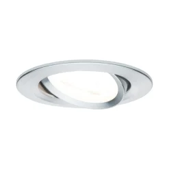 Paulmann Inbouwspot Nova Geborsteld Aluminium Rond 6,5W 3-Stap Dimbaar Kantelbaar