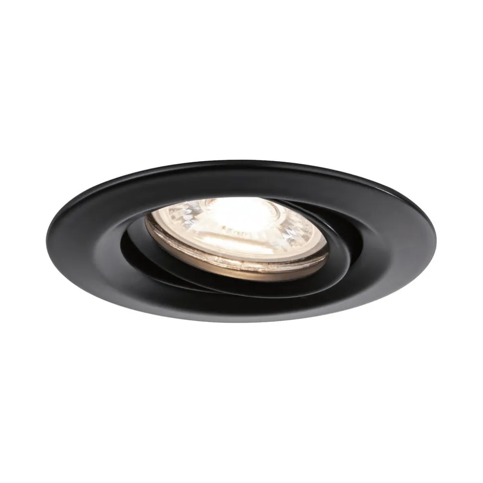 Paulmann Inbouwspot Nova Mini Mat Zwart Rond 4W Kantelbaar 3st