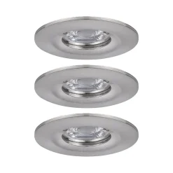 Paulmann Inbouwspot Nova Mini Geborsteld Aluminium 4W IP44 3st