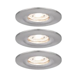 Paulmann Inbouwspot Nova Mini Geborsteld Aluminium 4W IP44 3st
