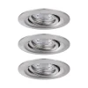 Paulmann Inbouwspot Nova Mini Geborsteld Aluminium Rond 4W Kantelbaar 3st