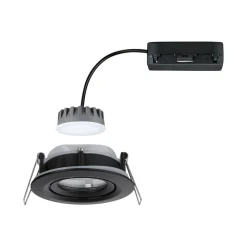 Paulmann Inbouwspot Nova Plus Mat Zwart Rond 6W Dimbaar Kantelbaar IP65