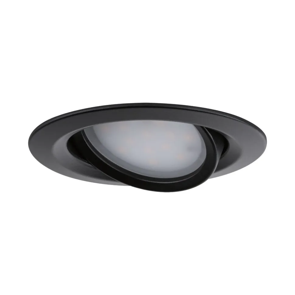 Paulmann Inbouwspot Nova Plus Mat Zwart Rond 6W Dimbaar Kantelbaar IP65