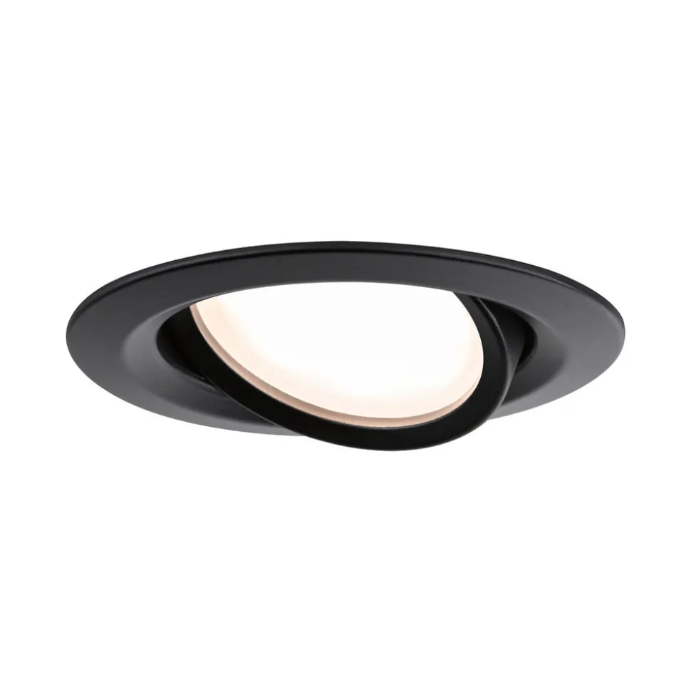 Paulmann Inbouwspot Nova Plus Mat Zwart Rond 6W Dimbaar Kantelbaar IP65