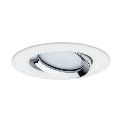 Paulmann Inbouwspot Nova Plus Mat Wit Chroom Rond 6W Dim Kantelbaar IP65 3st