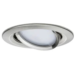 Paulmann Inbouwspot Nova Plus Staal Geborsteld Rond 6W Dimbaar Kantelbaar