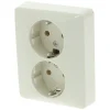 PEHA Contactdoos Standard Inbouw 2-Voudig Randaarde Polarwit