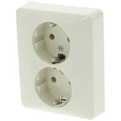 PEHA Contactdoos Standard Inbouw 2-Voudig Randaarde Polarwit