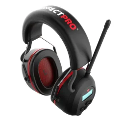 PerfectPro H-40 Oorkappen Met FM, DAB En Bluetooth Verbinding Zwart/Rood
