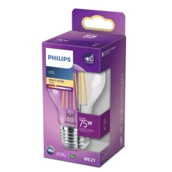 Philips LED Lamp Peer Filament 75W E27 Warmwit Helder