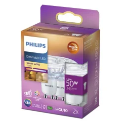 Philips LED Spot 50W GU10 Warmwit Dimbaar 2st