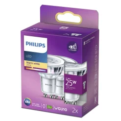 Philips LED Spot 25W GU10 Warmwit 2st