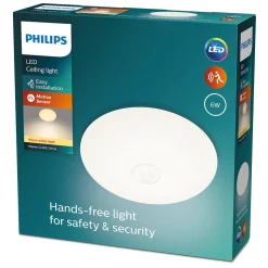 Philips Plafondlamp Mauve CL252 Wit Rond 6W Met Sensor IP20 Ø25cm